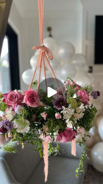 Kristin Switzer on Instagram: "Whimsical bridal shower today 🤍 This Mini floral chandelier was a vibe.  Just wait until next week!!!!! 🫣💁🏽‍♀️Eeeek!   #weddingflowers #bridalshower #bride #bridetobe #floralchandelier" Bridal Shower Chandelier Decor, Wildflower Chandelier, Hanging Floral Chandelier, Wedding Flower Chandeler, Chandelier Decorations, Floral Chandelier Red, Floral Chandelier, Bridal Tea, Halloween Wedding