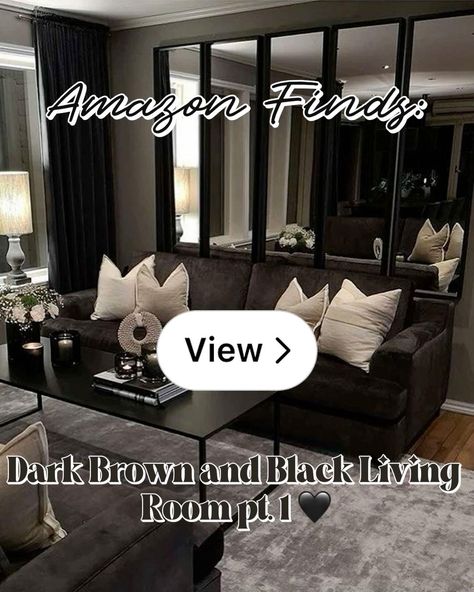 Lemon8 · Dark Brown and Black Living Room pt. 1 🖤 · @Marathebratt Black And Bronze Living Room, Brown And Black Living Room, Bronze Living Room, Decorating With Black, Black Living, Color Decor, Black Living Room, Apartment Decorating, Store Fronts