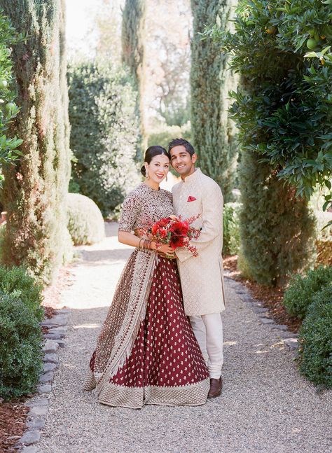 This bride and groom fused their Chinese and Indian heritages in a colorful, California wine country wedding. Go inside the vibrant day to see the unique details and surprise first dance routine. Silver Grey Bridesmaid Dresses, Groom Indian Wedding Outfits, Hindu Ceremony, Bridesmaid Dresses Uk, Summer Wedding Decorations, Napa Wedding, South Indian Weddings, Bridal Pictures, Grey Bridesmaid Dresses