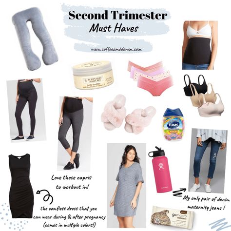 Second Trimester Must Haves! - 2nd Trimester Must Haves, Second Trimester Essentials, Second Trimester Must Haves, Second Trimester Outfits, Traveling Pregnant, Pregnancy Hospital Bag, Best Prenatal Vitamins, First Time Pregnancy, Must Have Products