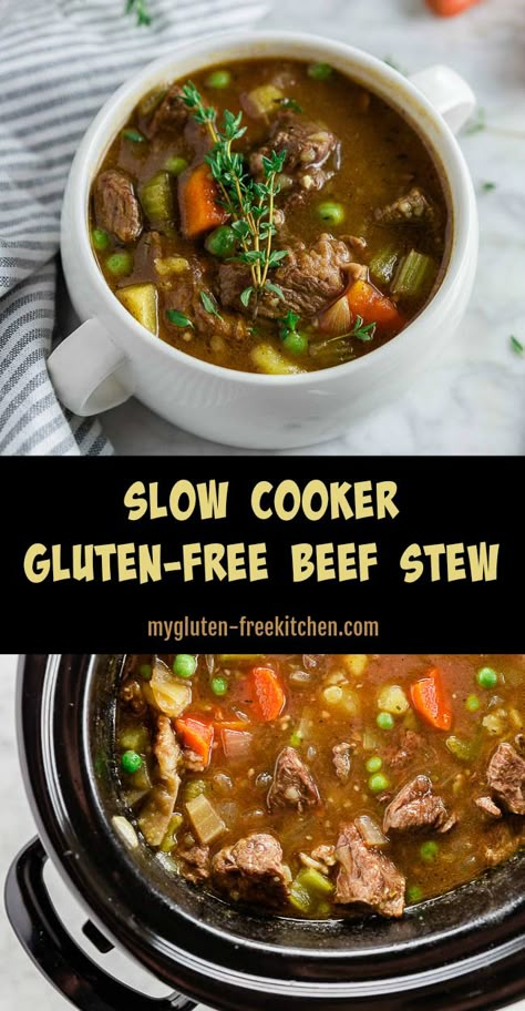 Beef Stew In Slow Cooker, Stew In Slow Cooker, Slow Cooker Gluten Free, Gluten Free Beef Stew, Gluten Free Crock Pot, Gluten Free Slow Cooker Recipes, Gluten Free Crock Pot Recipes, Beef Food Recipes, Crockpot Recipes Beef Stew