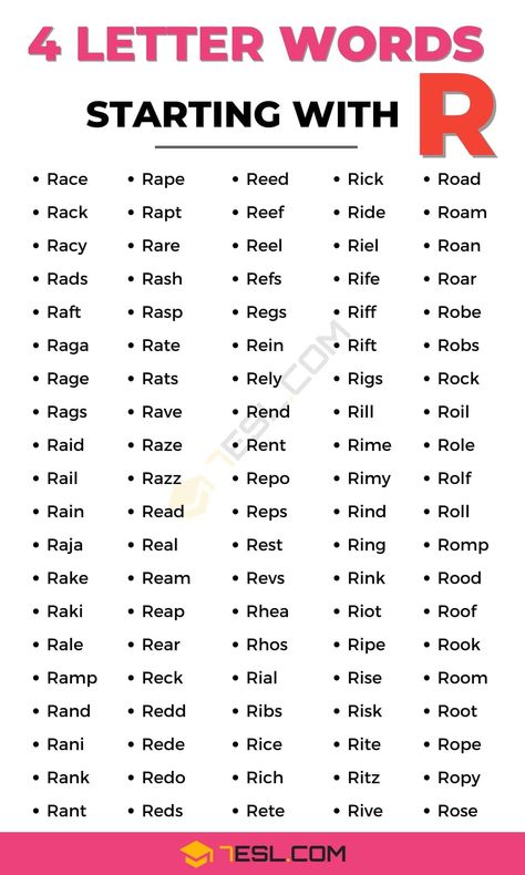 4 Letter Words Starting with R 4 Letter Words, Scrabble Game, Make A Boat, English Phonics, Four Letter Words, Letter N Words, English Fun, 100 Words, Diy Travel