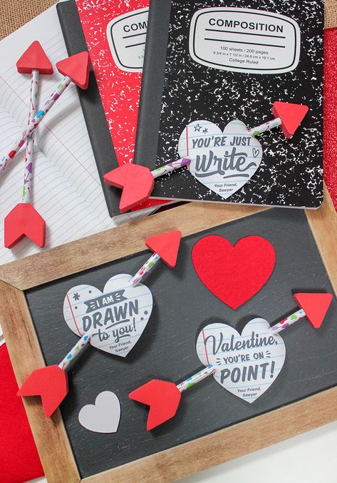 Printable Kids Valentines, Valentine School, Valentines Classroom, Printable Valentines Cards, Friends Valentines, Valentines Printables Free, Pencil Toppers, Valentines School, Classroom Valentine