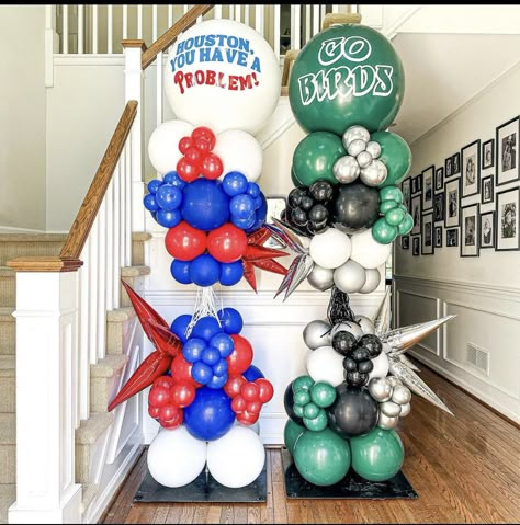 College Balloon Garland, College Balloon Arch, Prom Balloon Columns, Crazy Balloon Columns, School Spirit Balloon Garland, Ballon Towers Balloon Columns, Three Color Balloon Column, Texas A&m Balloon Garland, Party Planning Business