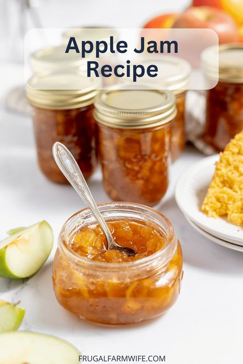 How to Make Apple Jam (with 4 Ingredients) - The Frugal Farm Wife Apple Jam Recipe, Allergy Free Baking, Apple Pie Jam, Apple Slice, Cold Coffee Recipes, Canning Jam, Apple Jam, Farm Wife, Jam And Jelly