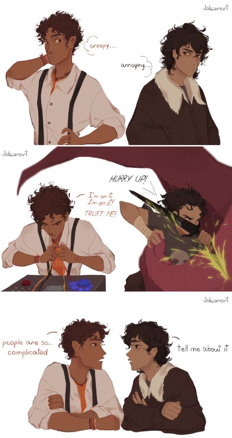 Nico And Leo Friendship, Leo Valdez X Nico Di Angelo, Leo Pjo Fanart, Pjo Solangelo Fan Art, Leo And Nico Fanart, Leo And Calypso Fanart, Leo Valdez Fan Art Cute, Will Solace And Nico Di Angelo, Leo X Nico