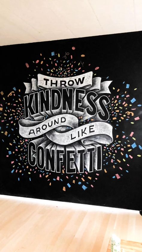 stefankunz on Instagram: Let’s dial up the Kindness! 🥳🎉 . . . . . #worldkindnessday #coke #cocacola #kindnessmatters #kindness #lettering #handlettering #chalkart… Chalkboard Lettering Fonts, Kindness Lettering, Chalkboard Design Ideas, Chalk Mural, Blackboard Lettering, School Chalkboard Art, Chalk Wall Art, Chalkboard Art Fonts, Chalkboard Art Diy