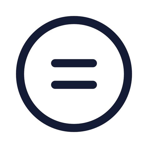 Equal Sign Circle Icon | Stroke | Standard | Download on Hugeicons Pro Equal Sign, Equals Sign, Circle Icon, Icon Font, Mansion, Signs