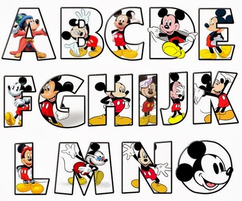 Alfabeto de Mickey. Mickey Mouse Classroom, Mickey Mouse Letters, Fiesta Mickey Mouse, Disney Letters, Disney Alphabet, Minnie Y Mickey Mouse, Disney Classroom, Disney Printables, Mouse Drawing