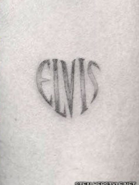 Elvis Tattoo, Discreet Tattoos, Simplistic Tattoos, Future Tattoos, Cute Tattoos, Elvis Presley, Tattoos And Piercings, I Tattoo, Jesus Fish Tattoo