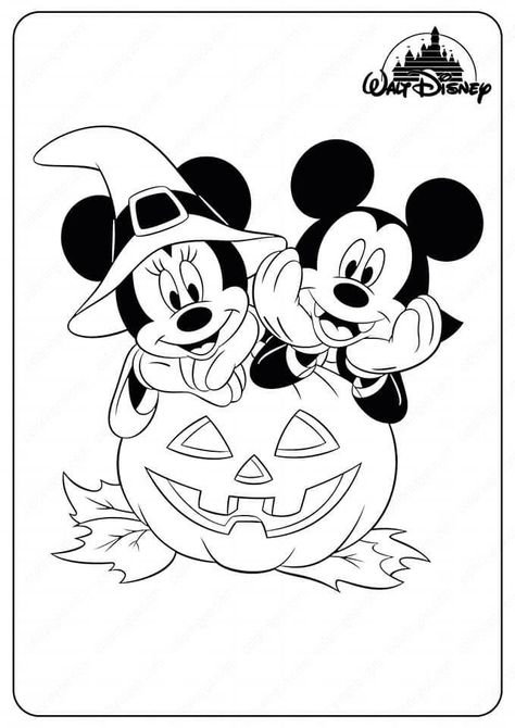 Coloring Pages Mickey Mouse, Disney Halloween Coloring Pages, Mickey Coloring Pages, Halloween Coloring Pages Printable, Minnie Mouse Coloring Pages, Free Halloween Coloring Pages, Mickey Mouse And Minnie Mouse, Mickey Mouse Coloring Pages, Halloween Printables Free