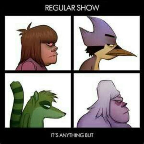 Gorillaz and regular show :) Rigby Regular Show, The Regular Show, Gorillaz Demon Days, Mordecai And Rigby, Demon Days, Regular Show, Gorillaz, Animation Series, Cartoon Wallpaper