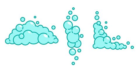 Cartoon soap foam set with bubbles. Light blue suds of bath, shampoo, shaving, mousse. Foam Illustration, Dog Art Diy, Cartoon Bubbles, Soap Foam, Today Cartoon, Game Wallpaper Iphone, Spa Logo, Dog Wash, Bubble Lights