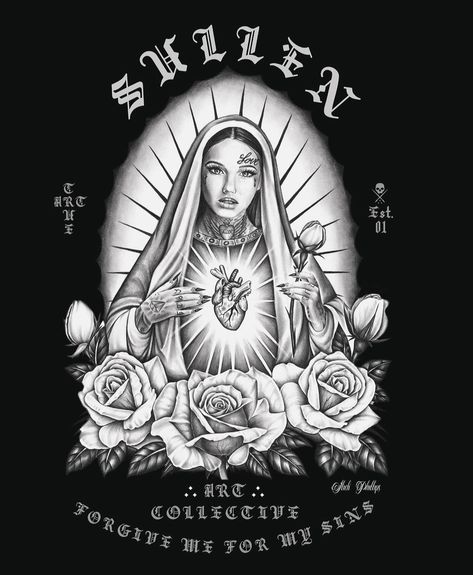 Forgive Me For My Sins Forgive Me Tattoo Ideas, Forgive Me Tattoo, Forgive Me For My Sins, Me Tattoo Ideas, Mexican Catholic Art, Tattoo Espalda, Me Tattoo, Chicano Style Tattoo, Cholo Art