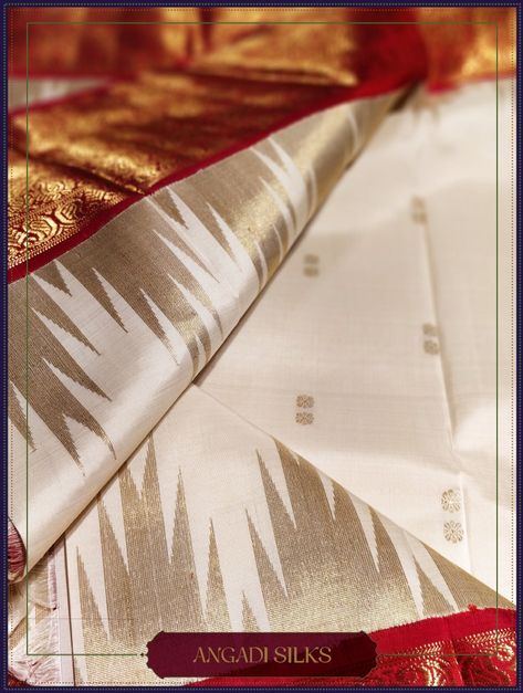 Off White Kanjivaram Silk Saree, Kanjivaram Sarees Silk White, Off White Kanchipuram Silk Saree, Angadi Silk Sarees, White Silk Saree, Latest Silk Sarees, Kanjivaram Sarees Silk, Bridal Sarees South Indian, Silk Sarees Online Shopping