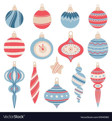 Christmas Bauble Cookies, Christmas Decoration Illustration, Christmas Balls Illustration, Christmas Bauble Illustration, Christmas Ornament Illustration, Bauble Drawing, Baubles Illustration, Christmas Bauble Ideas, Bauble Illustration