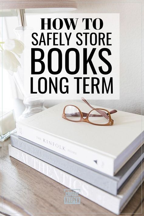 Keep your books, memories, and collectibles in better condition when you store them correctly. Learn everything you need to know about long term storage. #organization #books #clutterkeeper How To Store Books Storage Solutions, Small Garage Organization, Organize Photographs, Organization Books, Small Closet Shelving, Wood Closet Shelves, Diy Closet Shelves, Closet Room Organizer, Basement Organization