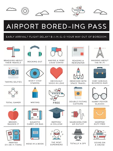 Printable Airplane Activity for Kids and Teens | Airport Bingo | Travel Activity Ideas Travel Hacks Airplane, Airplane Activities, Boredom Busters, Airplane Travel, Travel Checklist, Activity For Kids, Activity Ideas, Travel Activities, Packing Tips For Travel