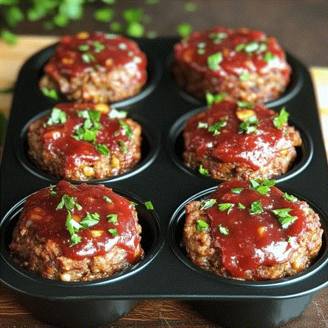 Mini BBQ Meatloaves are a delightful twist on the classic comfort food, packed with savory flavors and topped with a sweet and tangy glaze. These individual portions are perfect for serving at parties, family dinners, or whenever you’re craving a comforting, homemade meal. Why You’ll Love This Recipe:These mini meatloaves are not only cute and […] Mini Meatloaf Muffins, Mini Meatloaf, Mini Meatloaves, Mini Meatloafs, Meatloaf Muffins, Pork Dinner, Eat Drink And Be Merry, Family Dinners, Be Merry