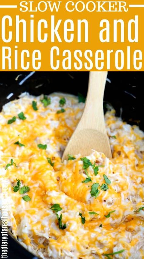 Slow Cooker Kip, Slow Cooker Chicken And Rice, Crockpot Rice Recipes, Chicken And Rice Crockpot, Crockpot Recipes Mexican, Easy Crockpot Recipes Healthy, Chicken Cooker, Chicken Crockpot Recipes Healthy, Casserole Chicken