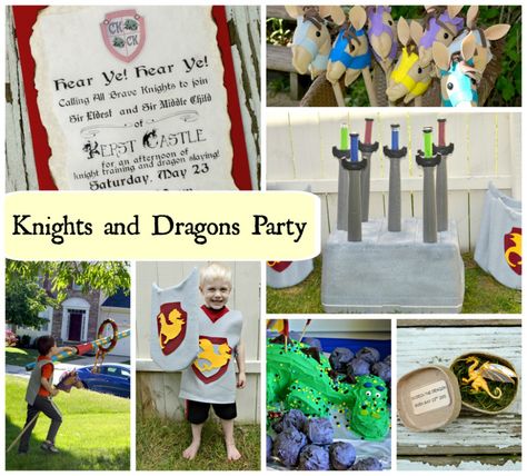 This fun Knights and Dragons Party is fit for birthday royalty! Knights And Dragons Party, Dragon Party Invitations, Knight And Dragon, Knights And Dragons, Zoo Day, Dragon Cakes, Knight Party, Dragon Horse, Dragon Birthday