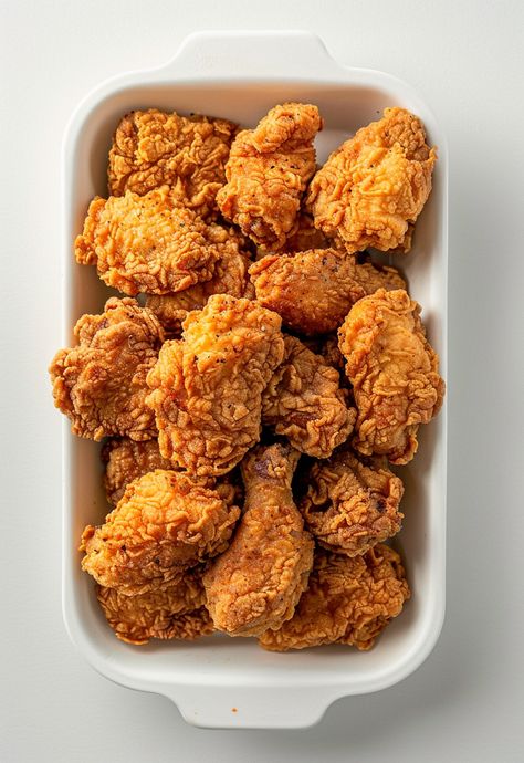 Traditional Fried Chicken recipe that's a hit every time. Crispy and full of flavor. Fried Chicken Menu Ideas, Fried Chicken Wallpaper, Chicken Fried Recipes, Fried Chicken Aesthetic, Chicken Fry Recipes, Aesthetic Meals, Different Chicken Recipes, Deep Fried Chicken, Chicken Fried Chicken