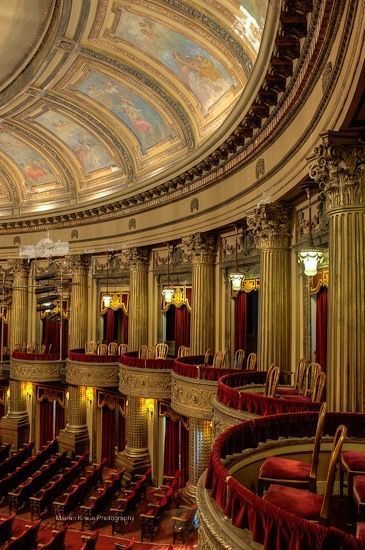 Neoclassical Theater, 1900s Aesthetic, Castle House Design, Theatre Pictures, Theatre Curtains, A Night At The Opera, Music Collage, Architecture Concept Drawings, Theatre Life