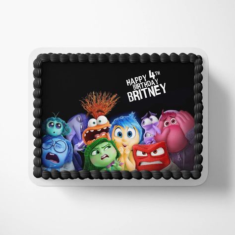 Looking for the perfect way to celebrate your child's love for Disney's Inside Out? Our printable Disney Inside Out 2 cake topper image is the missing piece to their out-of-this-world birthday cake! MAKE IT THEIR DAY WITH A PERSONALIZED TOUCH: Just like Riley's emotions guide her through life, personalize their cake with a special message! Our high-resolution, printable JPG cake topper can be customized with your child's name and age, making it a unique and unforgettable part of their celebr... Inside Out Party Invitations, Inside Out Cake Design, Inside Out 2 Cake, Inside Out Birthday Cake, Inside Out Birthday Invitations, Inside Out Cake, Inside Out 2 Birthday Cake, Inside Out Cake Topper, Inside Out Printables