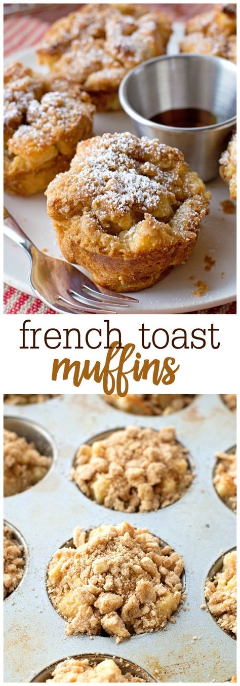 French Toast Muffins, Soft Candy, What's For Breakfast, Breakfast Muffins, Toast Recipes, Breakfast Brunch Recipes, Muffin Tin, Breakfast Treats, Breakfast Dishes