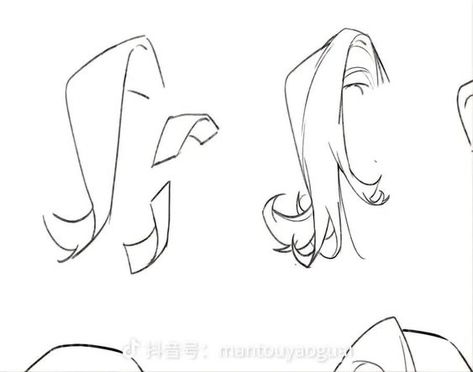 Ponytail Drawing, Drawing Hair Tutorial, Hair Sketch, 얼굴 그리기, Manga Drawing Tutorials, Poses References, Digital Painting Tutorials, Figure Drawing Reference, Hair Reference