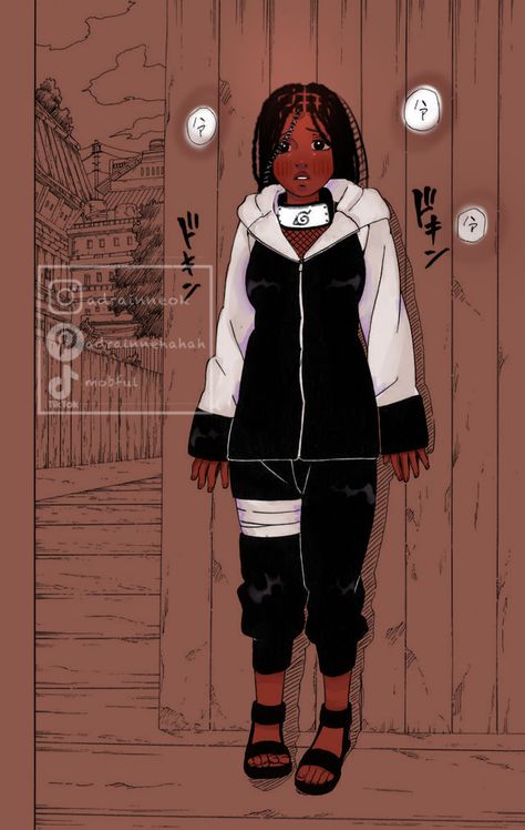 Naruto Black Edit, Black Anime Fanart, Blasian Naruto, Black Naruto Characters, Black Naruto Oc, Black Naruto, Naruto Black, Blasian Anime, Blk Edits