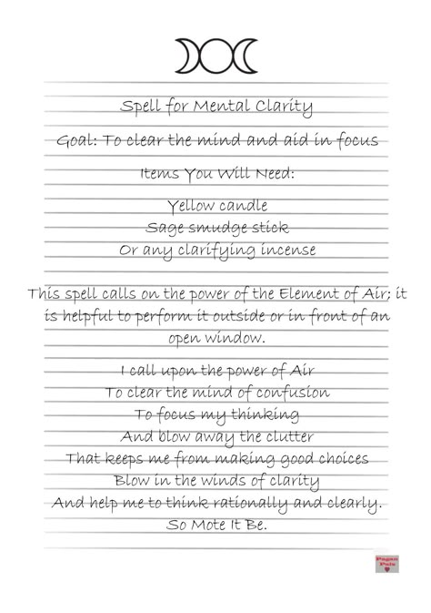 Spell for Mental Clarity Higher Self Spell, Spell For Intelligence, Spells For Kindness, Spells For Guidance, Clarity Candle Spell, Self Improvement Spells, Feel Better Spell, Spell For Concentration, Spell For Guidance