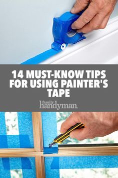 Painters Tape Hack, Painters Tape Design, Painter Decorator, Painting Woodwork, Tape Painting, Start Painting, Home Decor Colors, Storing Paint, Family Handyman