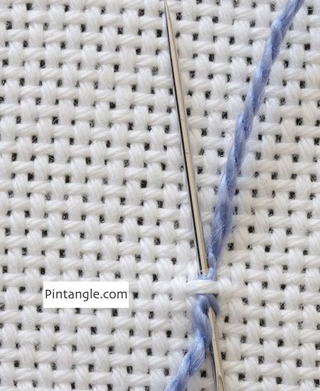 How to start embroidery without a Knot - Pintangle How To Knot Thread On Needle, Embroidery Finishing Knot, No Knot Embroidery Start, How To Outline Stitch Embroidery, How To Tie Off Cross Stitch, Knots Tutorial, Contemporary Embroidery, Creative Embroidery, Embroidery Supplies