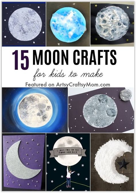 The moon is an amazing structure in the sky and so are these Mesmerizing Moon Crafts for Kids! Learn about the phases of the moon, it's surface and more! Moon Crafts For Toddlers, Moon Crafts Preschool, Moon Festival Crafts For Kids, Moon Paper Craft, Moon Crafts For Kids, Pipe Cleaner Crafts For Kids, Outer Space Crafts For Kids, Moon Lessons, Moon For Kids