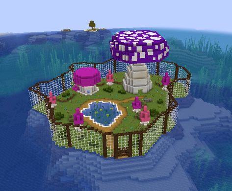 Minecraft Frog Enclosure, Minecraft Frog, Frog Enclosure, Minecraft Mushroom, Mushroom Frog, Frog Statues, Minecraft Builds, Minecraft, Stuffed Mushrooms