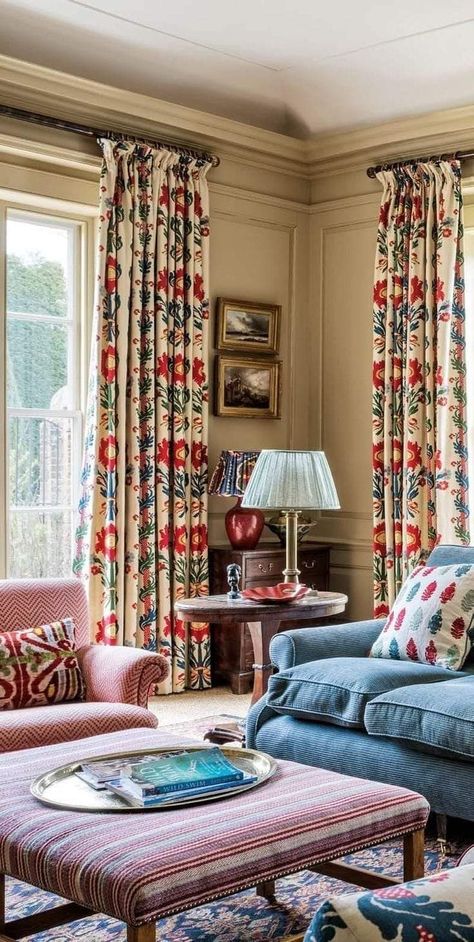 English Country House Style, Room Curtains, English Country House, Country Style Homes, Made To Measure Curtains, A Living Room, Formal Dining Room, Curtains Living Room, Living Room Inspiration