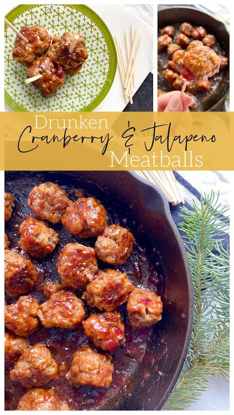 Cranberry Jalapeno Meatballs, Superbowl Treats, Jalapeno Meatballs, Finger Appetizers, Appetizer Christmas, Cranberry Jalapeño, Cranberry Meatballs, Meatball Dinner, Jalapeno Sauce