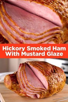 Hickory Smoked Ham Crock Pot, Best Christmas Ham, Smoked Ham Glaze, Ham Scalloped Potatoes, Holiday Meats, Mustard Ham Glaze, Hickory Ham, Pear Recipes Easy, Smoked Ham Recipe