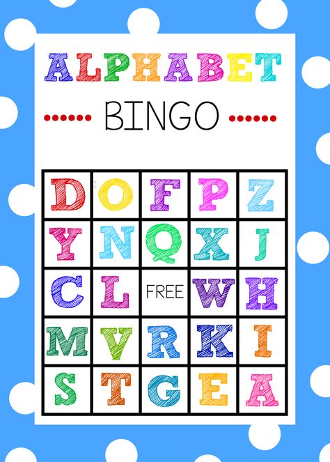 Free Printable Abc Letters, Abc Bingo, Abc Games For Kids, Alphabet Bingo, Summer Learning Activities, Free Printable Bingo Cards, Bingo Card Template, Bingo For Kids, Printable Games For Kids