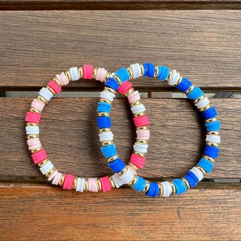 Kpop Bracelet, Bracelet Bff, Make Clay Beads, Colorful Bead Bracelets, Clay Bead Necklace, Preppy Bracelets, Homemade Bracelets, Bracelet Inspo, Preppy Jewelry