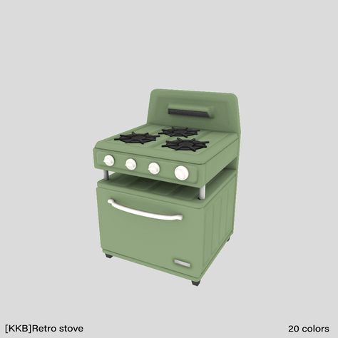 Stove Cc Sims 4, Sims 4 Stove Cc, Sims 4 Retro, Retro Oven, Pendant Lighting Living, Retro Stove, Art House Movies, Alpha Cc, Retro Appliances