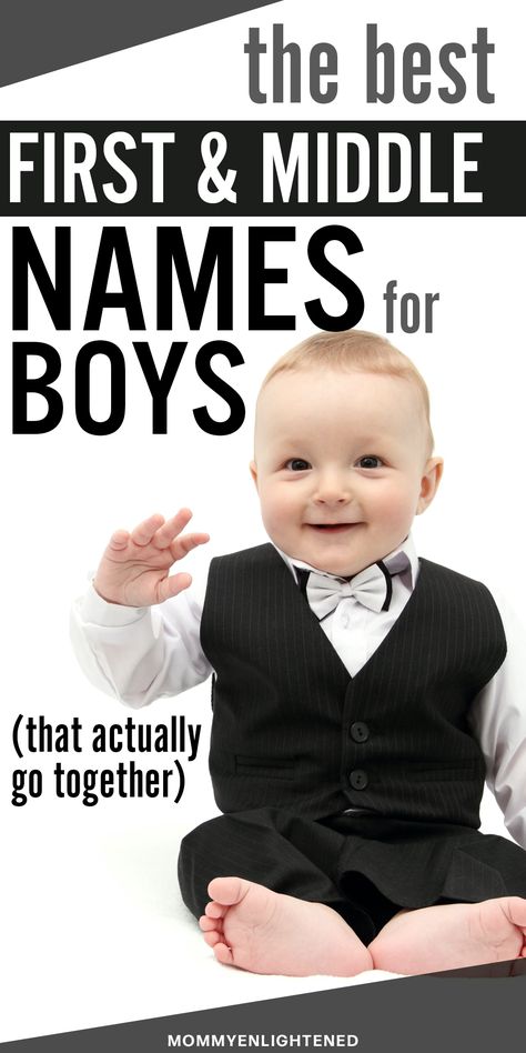 Boy Names With Middle Name, Boy Names First And Middle, Black Baby Boy Names, Middle Names For Boys, Traditional Boy Names, Baby Boy Middle Names, Baby Middle Names, Southern Boy Names, Classic Boy Names