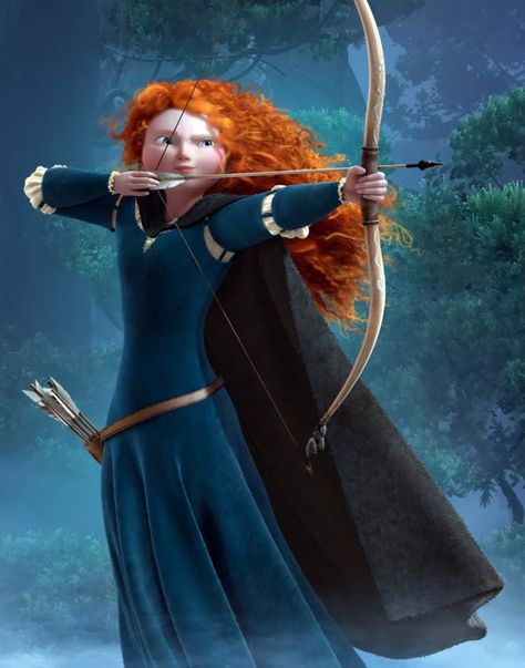 Merida from Disney's Brave Rebelle Disney, Prenses Merida, Merida Costume, Brave Wallpaper, Tattoo Cartoon, Brave Movie, Brave 2012, Merida Disney, Brave Merida