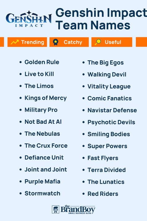 Genshin Impact Team Names Genshin Impact Names, Genshin Impact Team, Team Names Ideas, Slogan Generator, Big Ego, Startup Marketing, Names Ideas, Thunder And Lightning, Name Generator