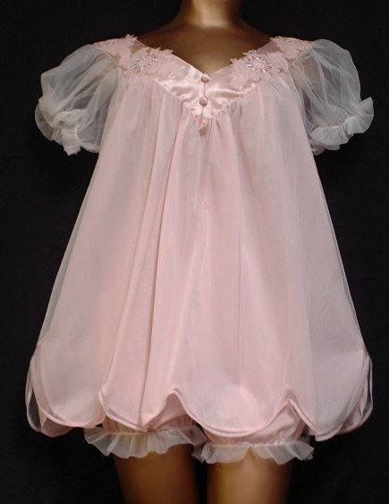 Babydoll pajamas with ruffle bloomers Baby Doll Pajamas, Pink Nightgown, Vintage Nightgown, Babydoll Lingerie, Vintage Lingerie, Pajama Sets, Mode Vintage, Baby Doll, Look Fashion