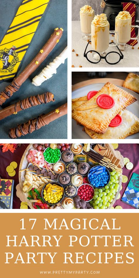 Hufflepuff Snacks, Harry Potter Recipes Desserts, Harry Potter Inspired Charcuterie Board, Harry Potter Baked Treats, Harry Potter Dishes Recipes, Hogwarts Food Dinners, Harry Potter Party Desserts, Harry Potter Movie Dinner, Harry Potter Recipes Easy