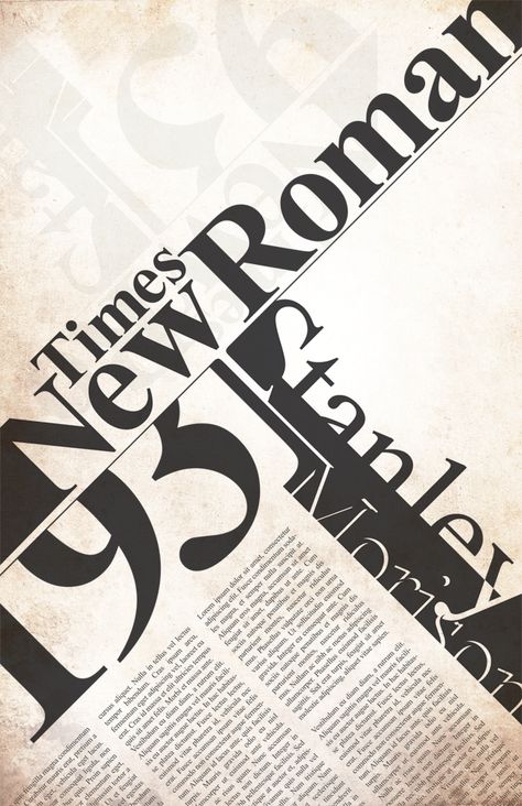 stanley morison, times new roman Typeface Poster, Specimen Book, Creative Typography Design, Typo Poster, Type Specimen, Typo Design, 타이포그래피 포스터 디자인, Poster Fonts, Font Graphic