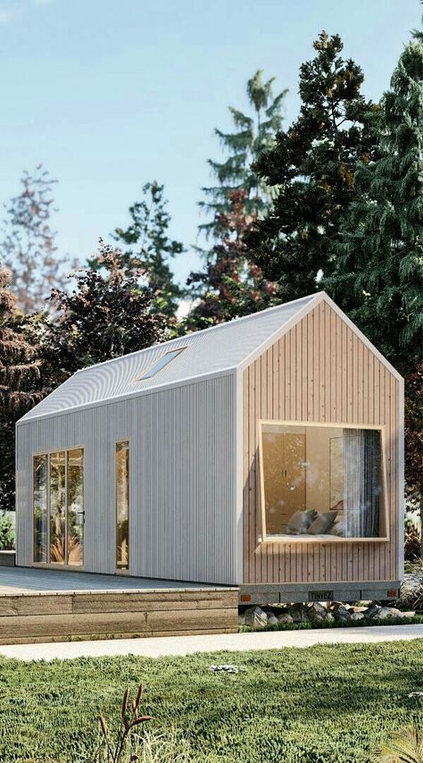 Tiny Home Ideas, Segi Lima, Tiny House Exterior, Tiny House Inspiration, Micro House, Casa Container, Modern Tiny House, Shed Homes, Starter Home