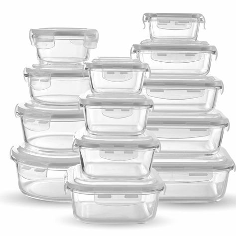 Glass Storage Containers, Essential Kitchen Tools, Food Storage Container Set, Makijaż Smokey Eye, Food Storage Container, Meal Prep Containers, Glass Food Storage, Glass Food Storage Containers, Container Set